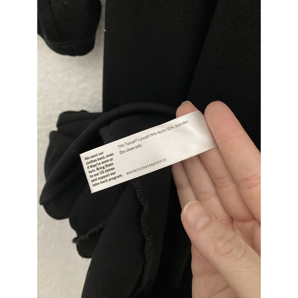 Eileen Fisher Black Dress 3/4 Sleeve Tencel lyocell Size Small Womens capsule - Picture 6 of 8